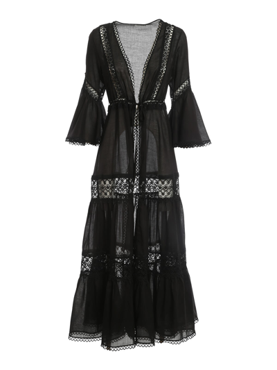 Shop Charo Ruiz Glen Kaftan In Black