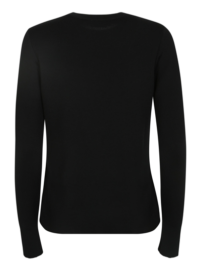 Alexander Mcqueen Black Ribbedsweater In Black