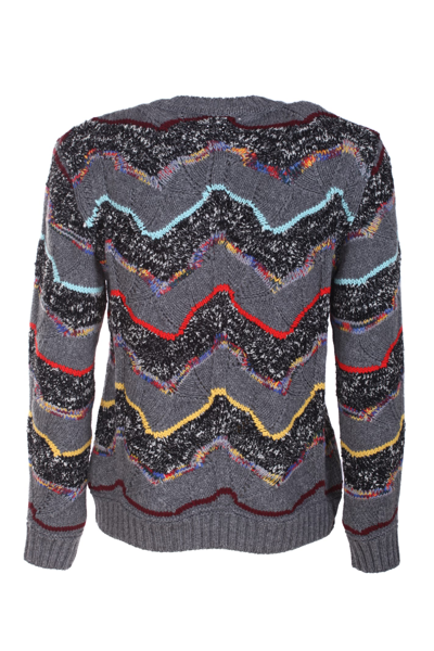 Shop Missoni Wool Sweater In Grigio