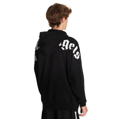 Shop Palm Angels Classic Logo Hoodie In Black