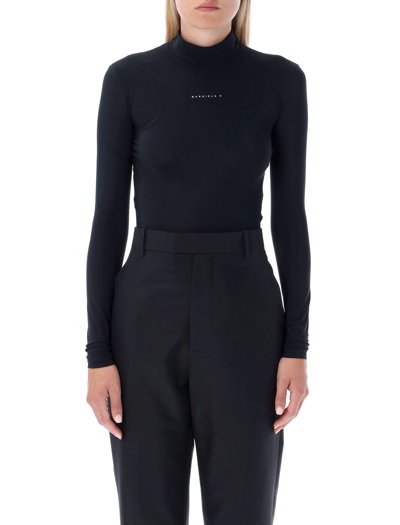 Shop Mm6 Maison Margiela Turtle-neck Bodysuit In Black