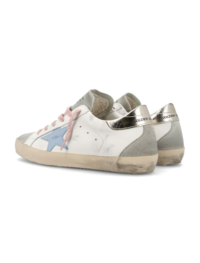 Shop Golden Goose Super-star Classic In White/ice/powder Blue/platinum