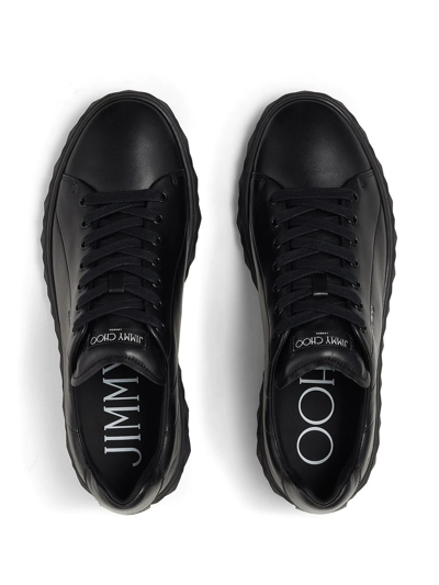 Shop Jimmy Choo Diamond Light Low-top Sneakers In Black