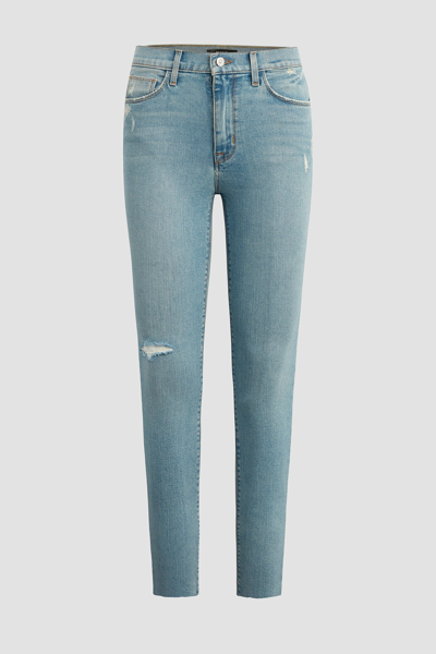 Shop Hudson Jeans Blair High-rise Straight Crop Jean In Blue