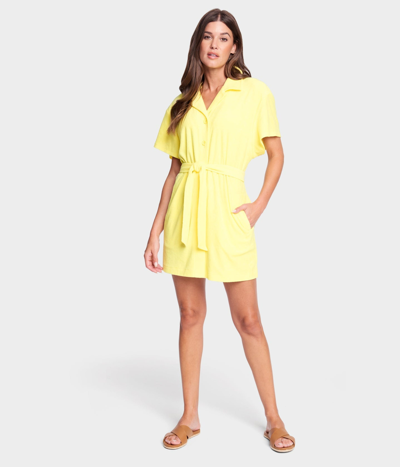 Shop Pam & Gela Cabana Shirtwaist Dress In Yellow