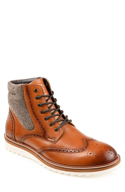 Shop Thomas & Vine Thomas And Vine Rockland Wingtip Ankle Boot In Cognac