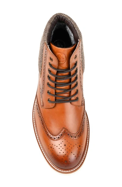 Shop Thomas & Vine Thomas And Vine Rockland Wingtip Ankle Boot In Cognac
