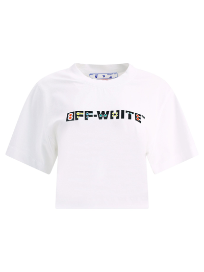 Shop Off-white "geometric" T-shirt In White