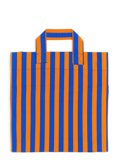 Shop Sunnei Shopper Bag With Striped Pattern In Multicolor