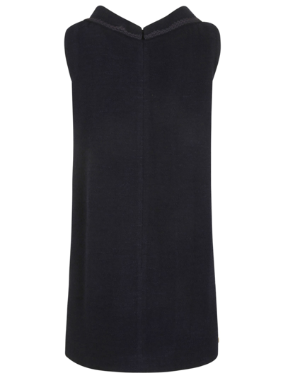 Shop Gucci Rear Zip Embellished Sleeveless Dress In Black