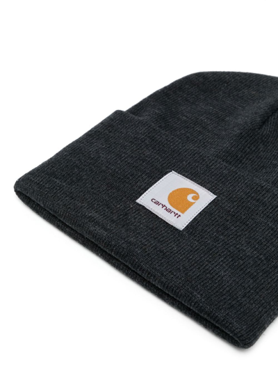 Shop Carhartt Acrylic Watch Beanie Hat In Grau