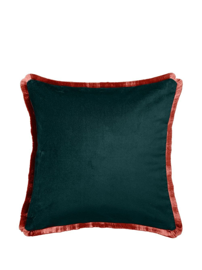 Shop La Doublej Angel Velvet Cushion In Green