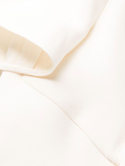 Valentino Boat Neckline Silk And Wool Blend Dress In Nude