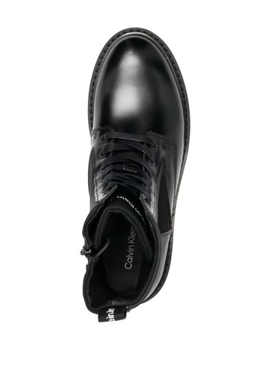 Shop Calvin Klein Military Ankle Boots In Schwarz