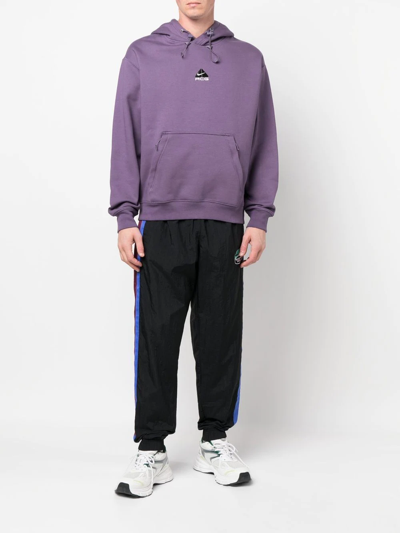 Shop Nike Acg Therma-fit Fleece Hoodie In Violett