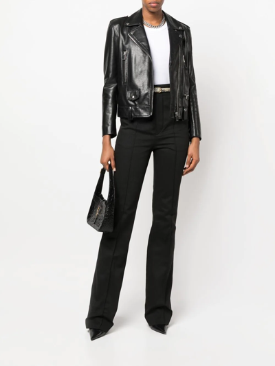 Saint Laurent High-waist Tailored Trousers In Schwarz
