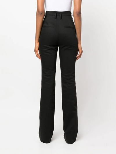 Saint Laurent High-waist Tailored Trousers In Schwarz