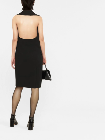 Shop Mm6 Maison Margiela Button Blazer Dress In Black
