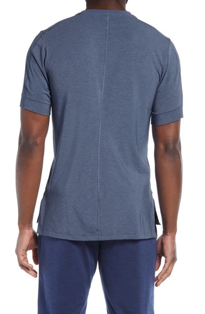 Shop Nike Dri-fit Yoga T-shirt In Midnight Navy/ Slate/ Black