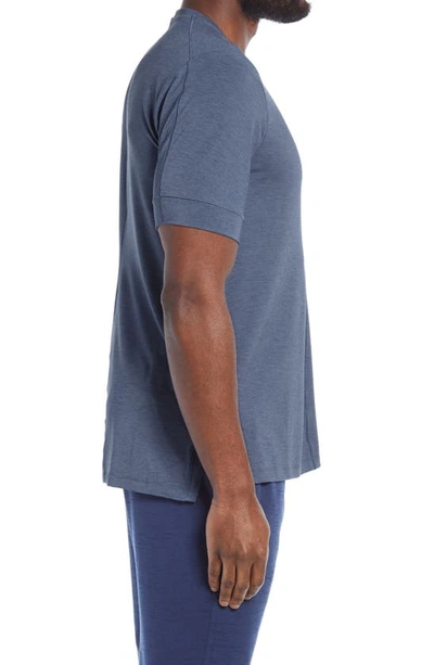 Shop Nike Dri-fit Yoga T-shirt In Midnight Navy/ Slate/ Black