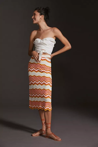 Shop Mother Cutout Midi Skirt In Assorted