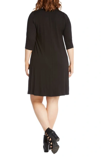Karen Kane Scoop Neck Jersey Dress In Black