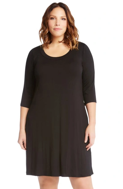 Karen Kane Scoop Neck Jersey Dress In Black