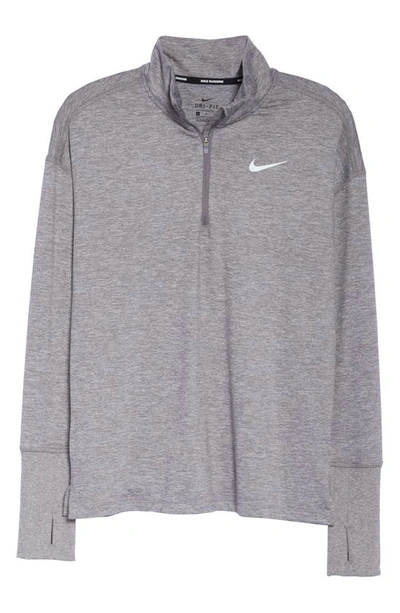 Shop Nike Element Long-sleeve Running Top In Gunsmoke/ Atmosphere Grey