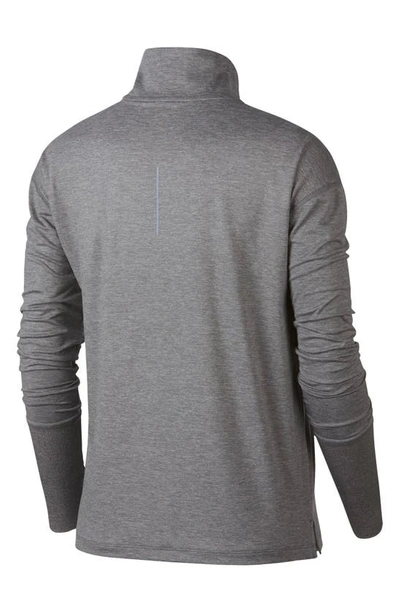 Shop Nike Element Long-sleeve Running Top In Gunsmoke/ Atmosphere Grey