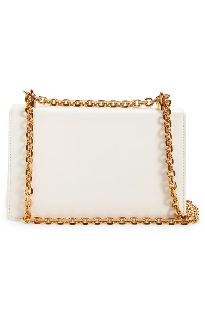 Shop Dolce & Gabbana Logo Leather Crossbody Bag In White