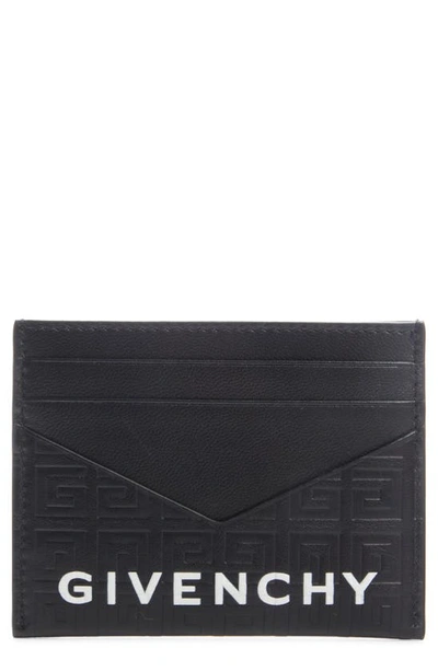 Shop Givenchy G-essentials Logo Leather Card Case In Black