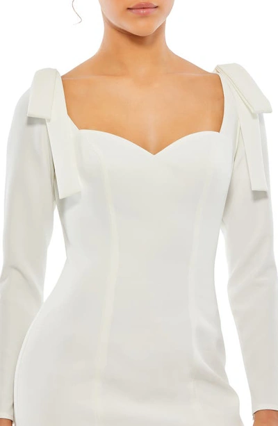 Shop Mac Duggal Sweetheart Long Sleeve Minidress In White