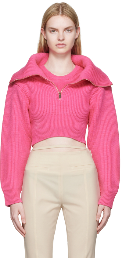 Shop Jacquemus Pink ‘la Maille Risoul' Sweater In 430 Pink