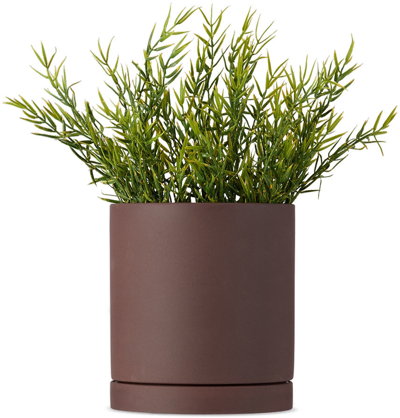 Shop Ferm Living Brown Large Sekki Pot In Rust