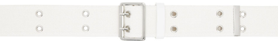 Shop Mm6 Maison Margiela White Webbing Double Belt In T1003 White