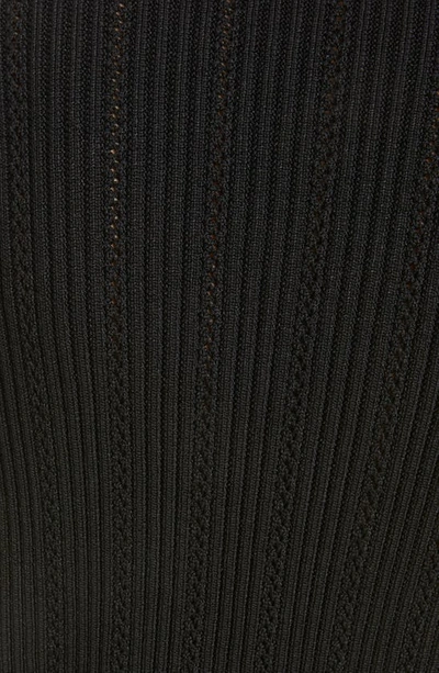 Balmain Ribbed Texture Knit Cardigan With Gold Buttons In Black