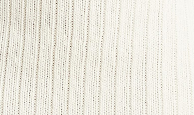 Shop Khaite Olympia Ribbed Cotton Blend Knit Slipdress In Ivory