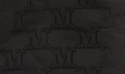 Shop Max Mara Aeroso Monogram Jacquard Hooded Cape In 003 Black