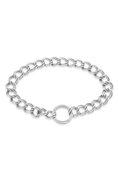 Monica Vinader Womens Silver Groove Curb Recycled Sterling Silver Chain Bracelet 1size In Sterling Silver