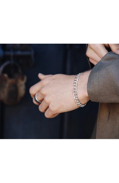 Monica Vinader Womens Silver Groove Curb Recycled Sterling Silver Chain Bracelet 1size In Sterling Silver