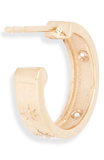 Shop Anzie Starburst Hoop Earrings In Diamond