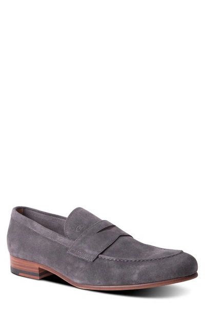 Gordon Rush Men's Cartwright Premium Slip On Penny Loafers In Grey Suede