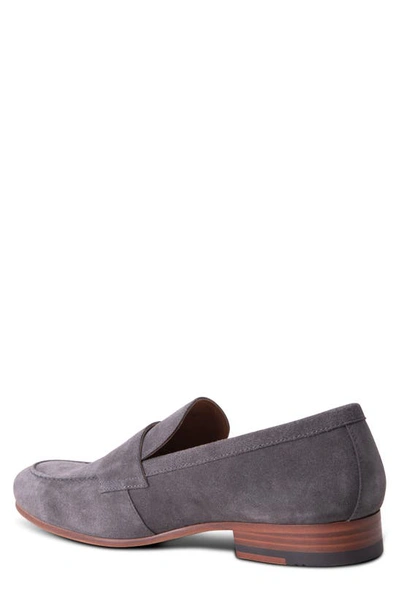 Shop Gordon Rush Cartwright Penny Loafer In Grey Suede