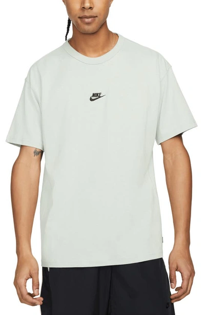 Shop Nike Premium Essential Cotton T-shirt In Seafoam/ Black