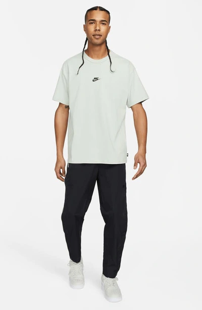 Shop Nike Premium Essential Cotton T-shirt In Seafoam/ Black