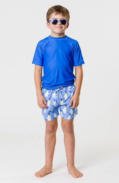 Shop Snapper Rock Kids' Short Sleeve Rashguard In Blue