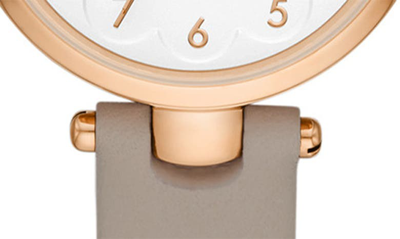 Shop Kate Spade Holland Leather Strap Watch, 28mm In Taupe