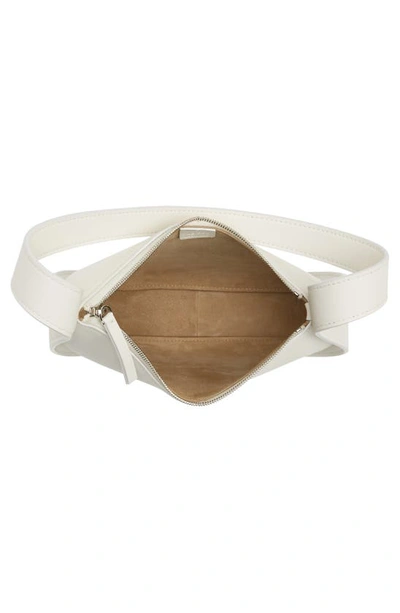 Shop The Row Half Moon Leather Bag In New Ivory