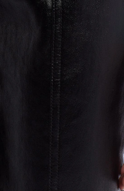 Shop Bottega Veneta Shiny Stretch Leather Pants In Black
