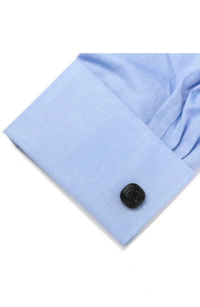 Cufflinks, Inc . Pavé Black Crystal Cuff Links In Black